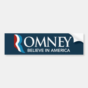 Autocollant De Voiture Mitt Romney croient au bleu d'adhésif pour