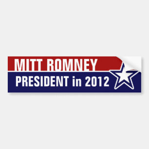 Autocollant De Voiture Mitt Romney en 2012