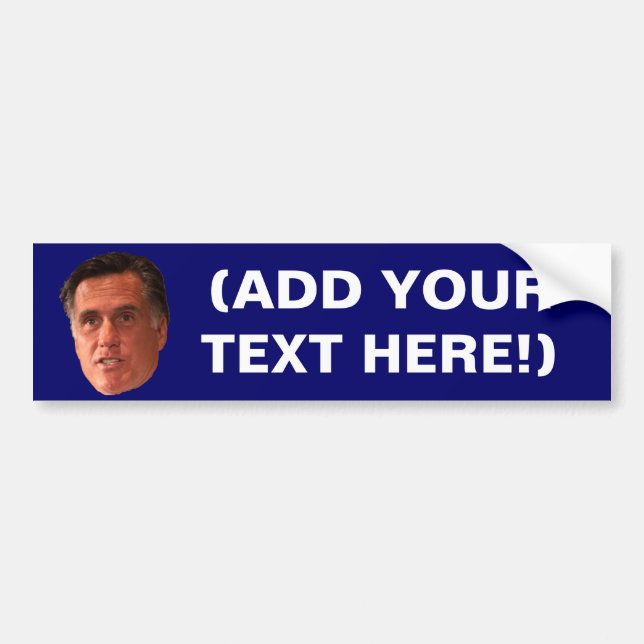 Autocollant De Voiture Mitt Romney - faites votre propre adhésif pour (Devant)
