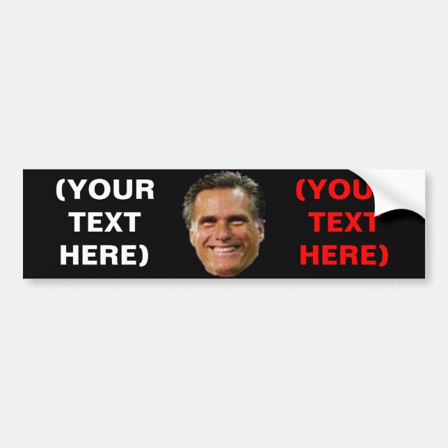 Autocollant De Voiture Mitt Romney - faites votre propre adhésif pour (Devant)