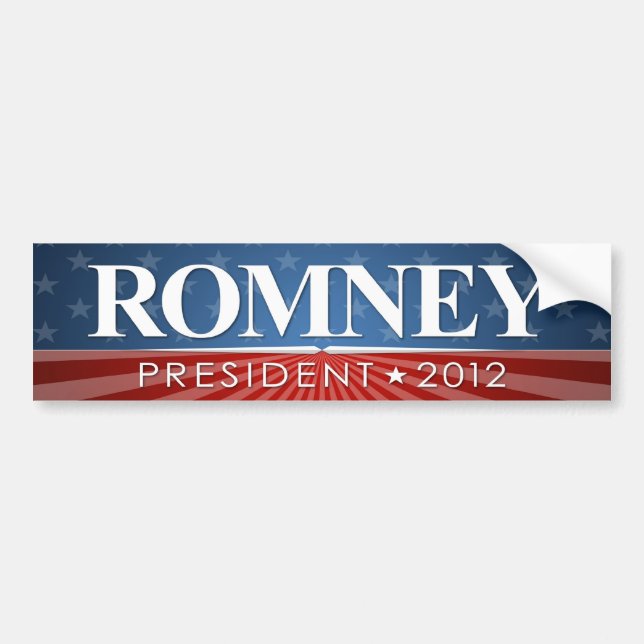 Autocollant De Voiture Mitt Romney pour le président 2012 (Devant)