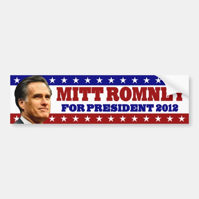 Autocollant De Voiture Mitt Romney pour le président 2012 (Devant)