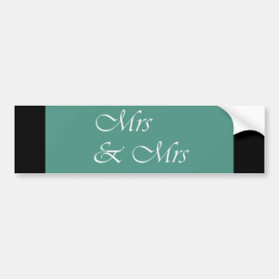 Autocollant De Voiture Mme et Mme Typographie