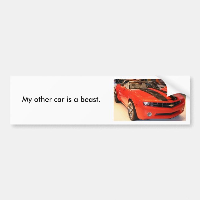 Autocollant De Voiture MMM (2), mon autre voiture est une bête (Devant)