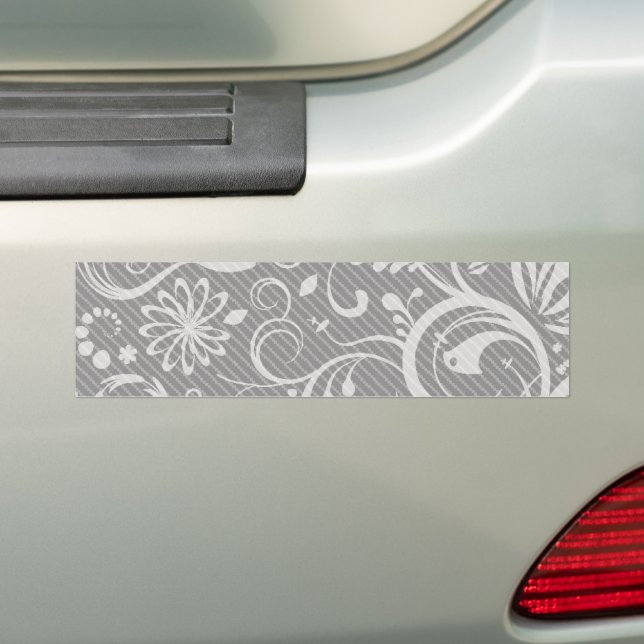 Autocollant De Voiture Modèle Damas, Damas gris, Damas français (En voiture)