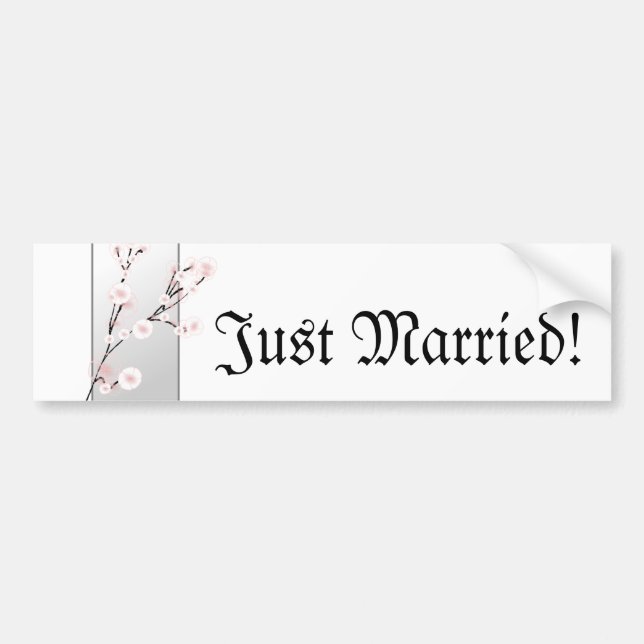 Autocollant De Voiture Modèle de fleurs de cerisier de mariage (Devant)
