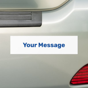 Autocollant De Voiture Modèle de texte blanc et bleu pour votre message