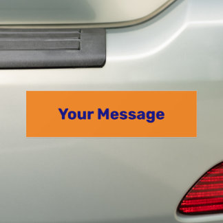 Autocollant De Voiture Modèle de texte orange et bleu pour votre message