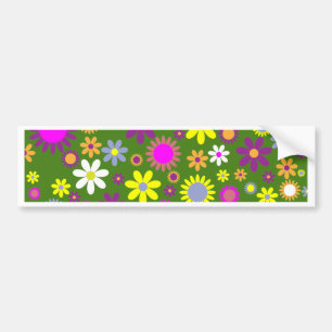 Autocollant De Voiture Modèle Floral Retro - Van à fleurs