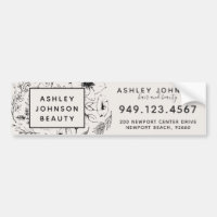 Moderne Botanique Blush et Black Car Magnet