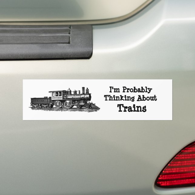 Autocollant De Voiture Modifier le nom du texte - Probablement penser Tra (En voiture)