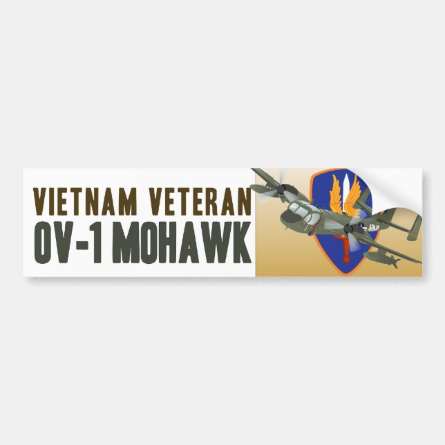 Autocollant De Voiture Mohawk de vétéran du Vietnam (Devant)