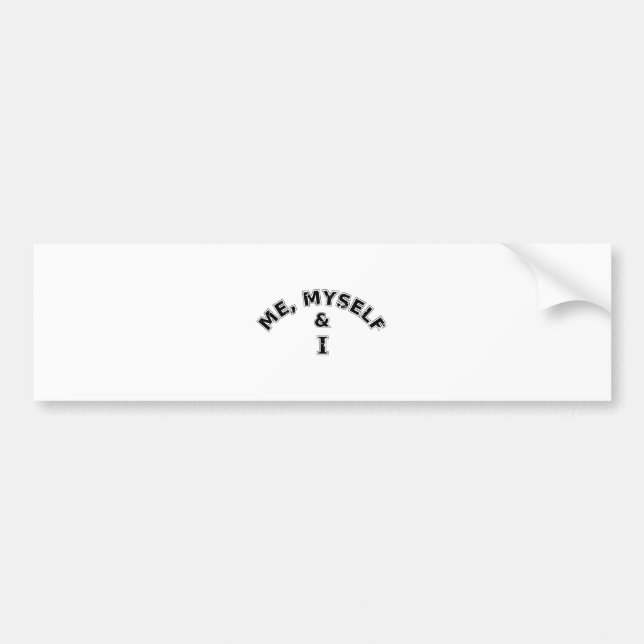 Autocollant De Voiture Moi-Même Et Je Typographie (Devant)