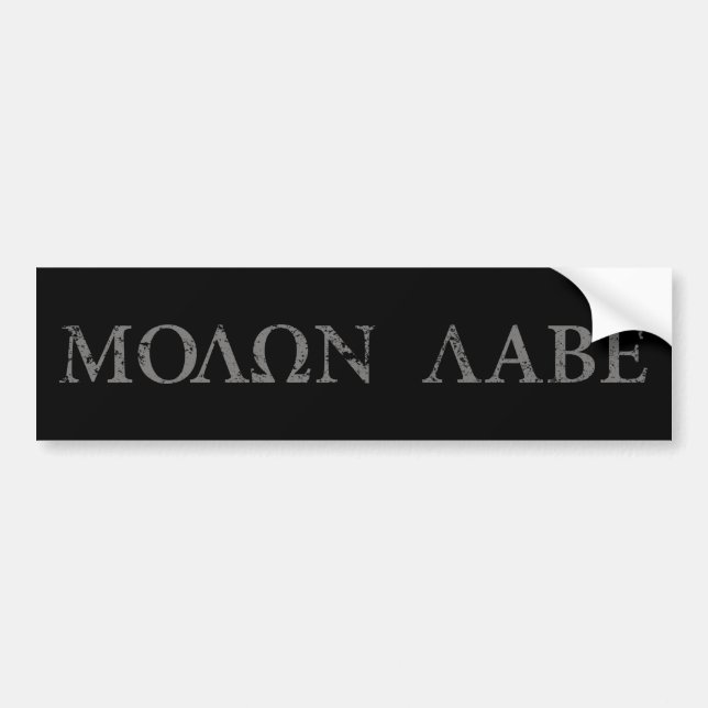 Autocollant De Voiture Molon Labe (venu et obtenez-le) (Devant)
