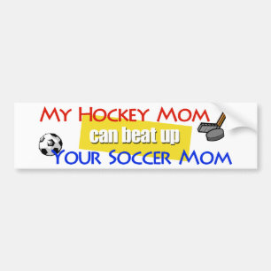 Autocollant De Voiture Mon adhésif pour pare-chocs de maman d'hockey