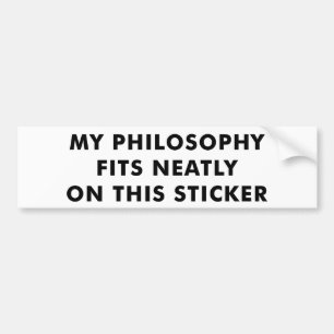 Autocollant De Voiture Mon adhésif pour pare-chocs de philosophie
