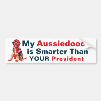 Autocollant De Voiture Mon Aussiedoodle est plus intelligent que votre Pr