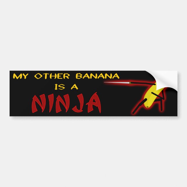 Autocollant De Voiture Mon autre banane est un Ninja (Devant)