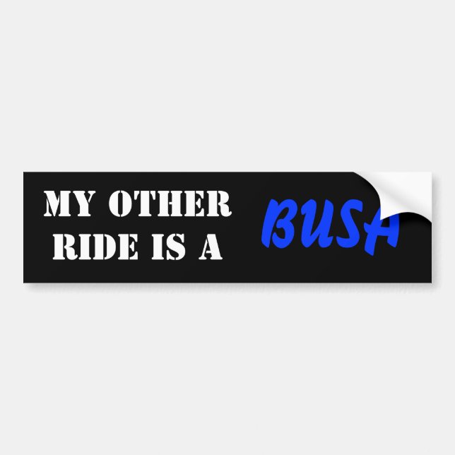 Autocollant De Voiture Mon autre tour est un BUSA (Devant)