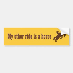 Autocollant De Voiture Mon autre tour est un cheval