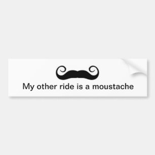 Autocollant De Voiture Mon autre tour est une moustache