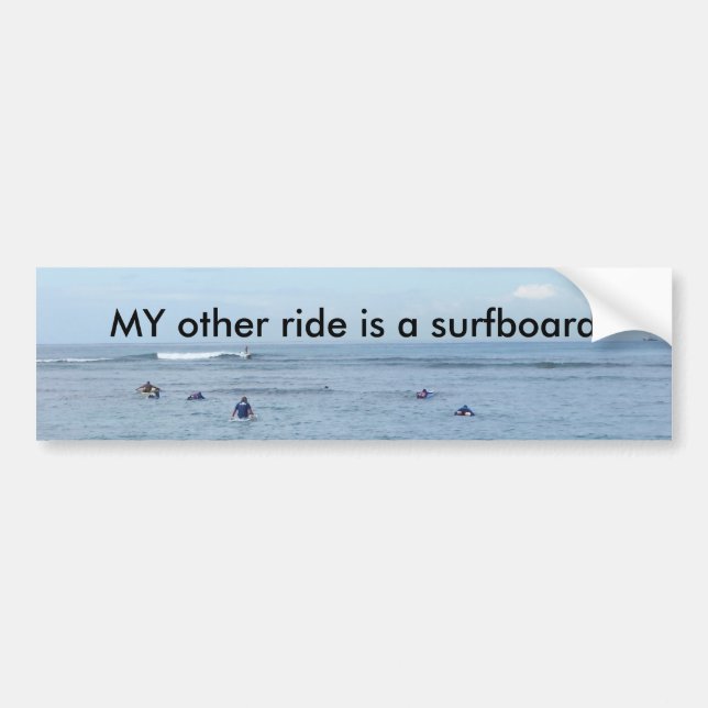 Autocollant De Voiture MON autre tour est une planche de surf (Devant)