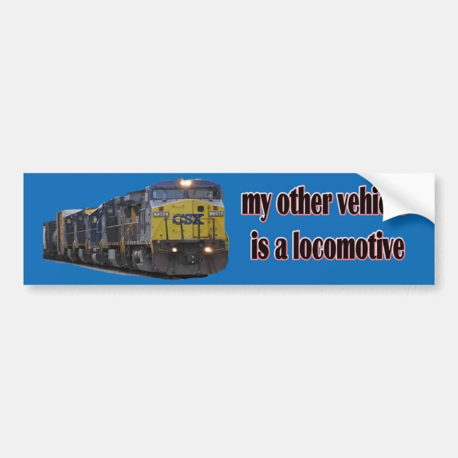 Autocollant De Voiture Mon autre véhicule est CSX locomotif (Devant)