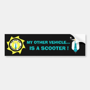 AUTOCOLLANT DE VOITURE MON AUTRE VÉHICULE EST UN SCOOTER…