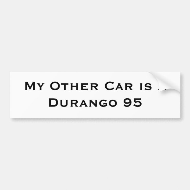 Autocollant De Voiture Mon autre voiture est Durango 95 (Devant)