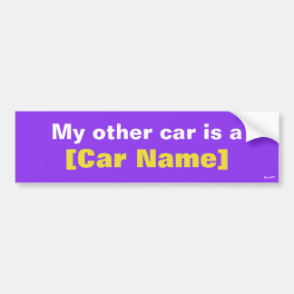 Autocollant De Voiture Mon autre voiture est… (Pourpre)