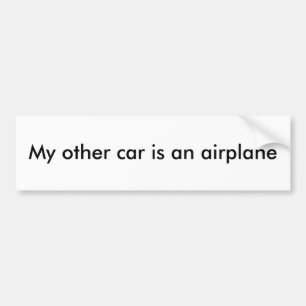 Autocollant De Voiture Mon autre voiture est un avion