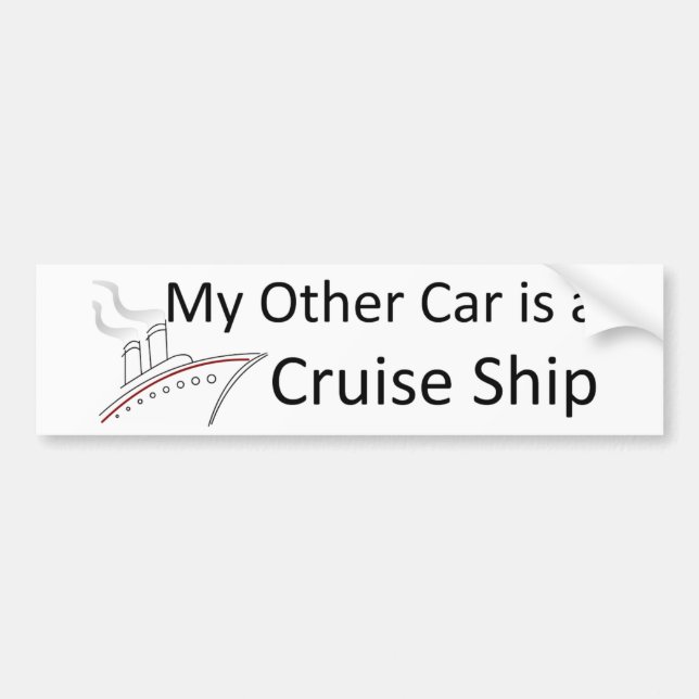 Autocollant De Voiture Mon autre voiture est un bateau de croisière (Devant)