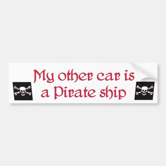 Autocollant De Voiture mon autre voiture est un bumpersticker de bateau (Devant)