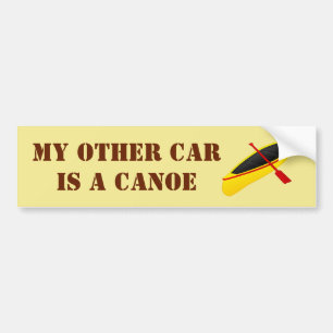Autocollant De Voiture Mon autre voiture est un canoë