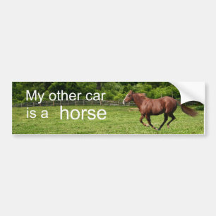 Autocollant De Voiture Mon autre voiture est un cheval