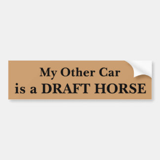 Autocollant De Voiture Mon autre voiture est un cheval de trait