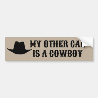 Autocollant De Voiture Mon autre voiture est un cowboy