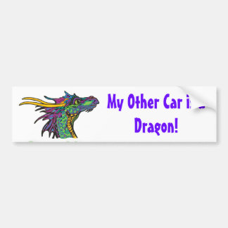 Autocollant De Voiture Mon autre voiture est un dragon