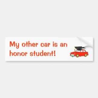 Autocollant De Voiture Mon autre voiture est un étudiant d'honneur !