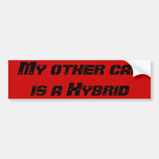 Autocollant De Voiture Mon autre voiture est un hybride