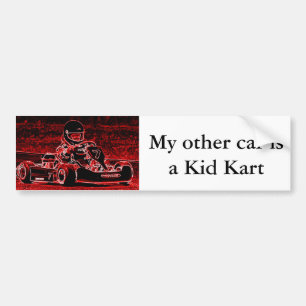 Autocollant De Voiture Mon autre voiture est un kart d'enfant