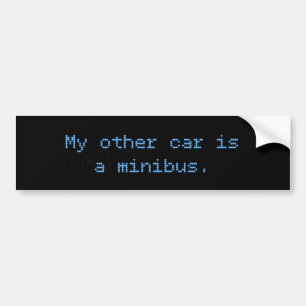 Autocollant De Voiture Mon Autre Voiture Est Un Minibus