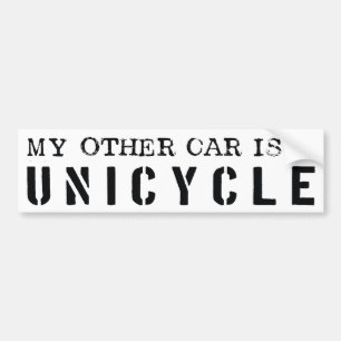 Autocollant De Voiture Mon autre voiture est un monocycle