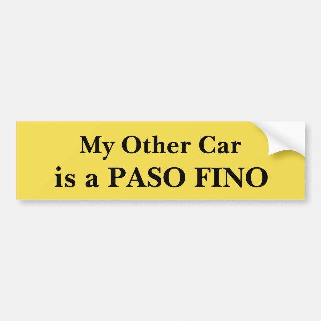 Autocollant De Voiture Mon autre voiture est un Paso Fino (Devant)