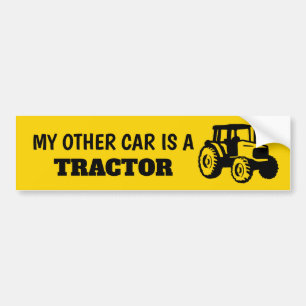 Autocollant De Voiture Mon autre voiture est un tracteur