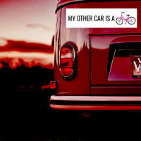 MON AUTRE VOITURE EST UN VÉLO mignon Vélo rose