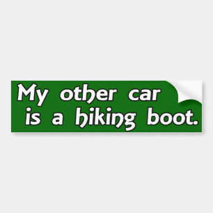 Autocollant De Voiture Mon autre voiture est une botte de randonnée