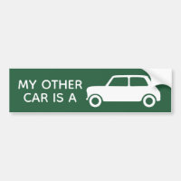 Mon autre voiture est une mini voiture verte