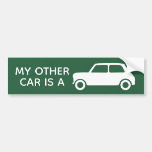 Autocollant De Voiture Mon autre voiture est une mini voiture verte