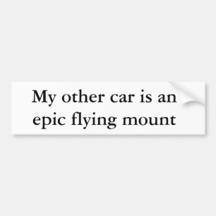 Autocollant De Voiture Mon autre voiture est une monture volante épique